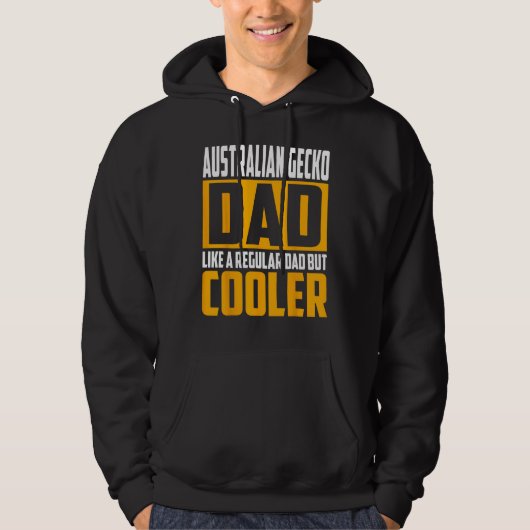 Mens Australian Gecko Dad  Like a Regular Dad but  Hoodie (Voorkant)