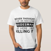Mens Awesome Bridesman T-shirt (Voorkant)