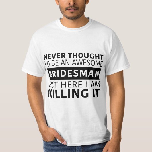 Mens Awesome Bridesman  T-shirt (Voorkant)