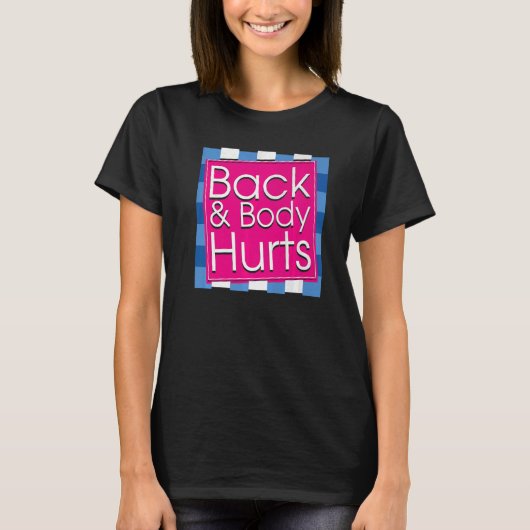 Mens  Back Body Hurts Quote Workout Gym Top  2 (Voorkant)