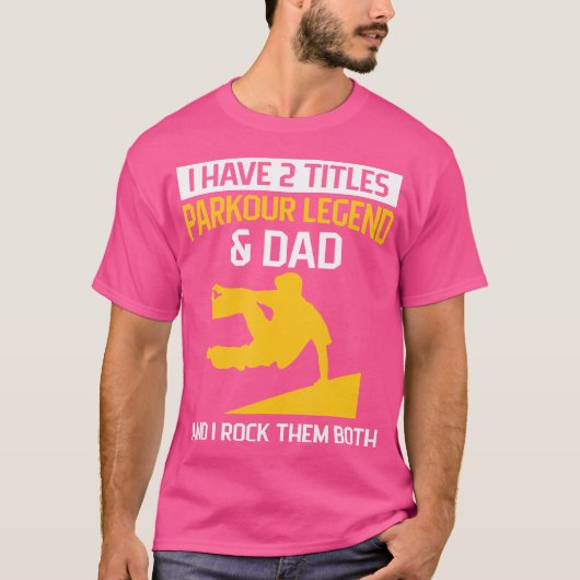 Mens Backflip Parkour Design For Your Parkour Dad T-shirt (Voorkant)