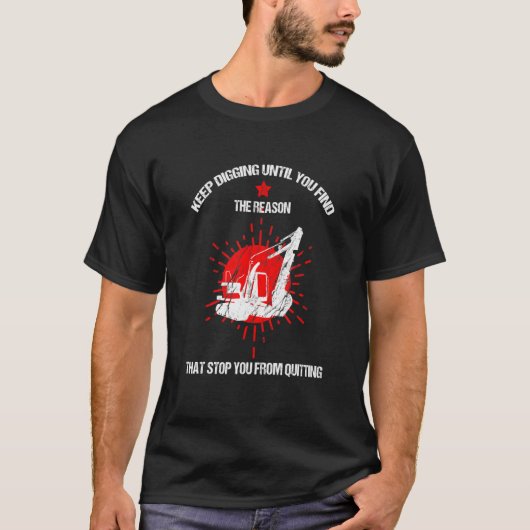 Mens Backhoe Operator for Excavator Sand Digger T-shirt (Voorkant)