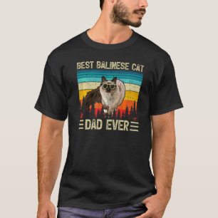 Mens Balinese Kat Vintage Beste Balinese Kat Papa  T-shirt