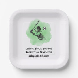 Men's Baseball Hitting 50th Birthday Papieren Bordje