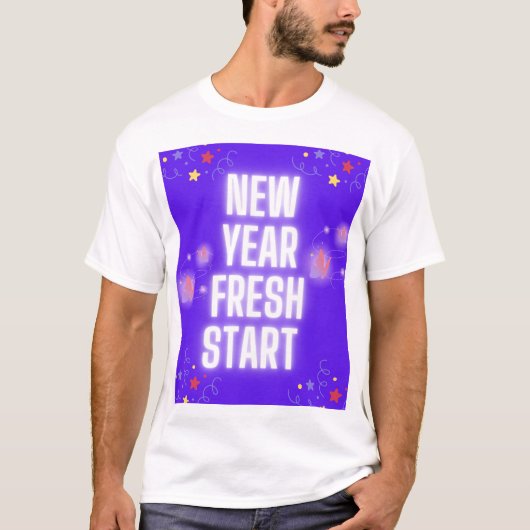 Men's Basic new year T-Shirt design  (Voorkant)