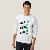 Men's Basic Sweatshirt ash  DESIGN  AFRICA SPORT  (Voorkant volledig)