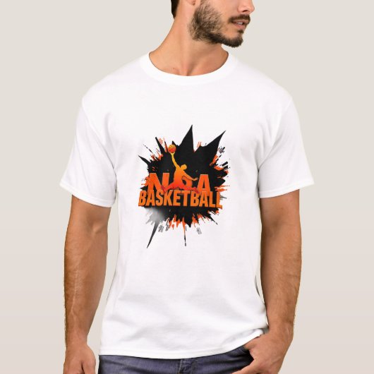 Men's Basic T-Shirt BASKETBALL (Voorkant)