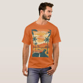 Men's Basic T-ShirtRetro California Travel Poster  T-shirt (Voorkant volledig)