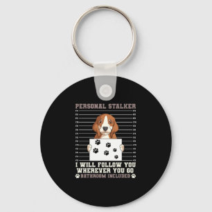 Mens beagle huisdier eigenaar fokker kleine geur h sleutelhanger