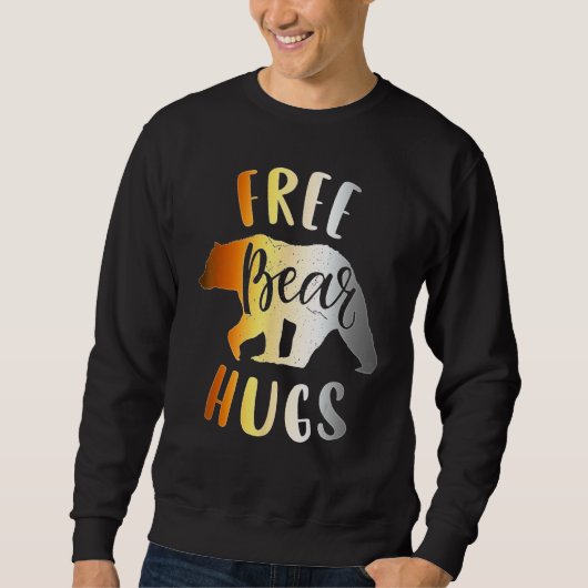 Mens Bear Community Free Bear Hugs Gay Bear Pride Trui (Voorkant)