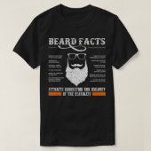 Mens Beard Facts Funny Barber Bearded Mustache Ma T-shirt (Design voorkant)