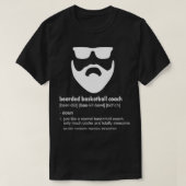 Mens Bearded Basketball Coach  Joke Basketball Coa T-shirt (Design voorkant)