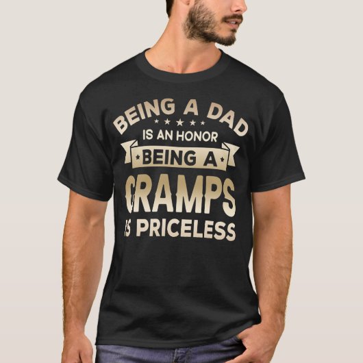 Mens Being a DAD is an HONOR Being a GRAMPS T-shirt (Voorkant)