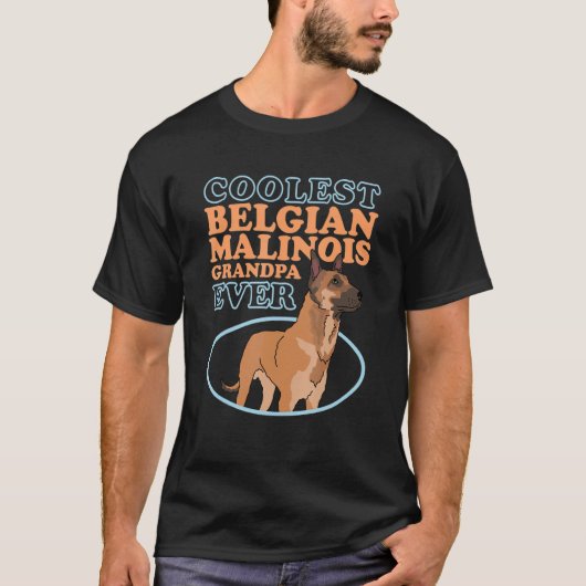 Mens Belgian Malinois Grandpa Dog Owner Malinois 1 T-shirt (Voorkant)