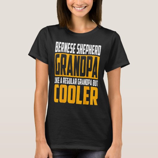 Mens Bernese Shepherd Grandpa  Like a Regular Gran T-shirt (Voorkant)