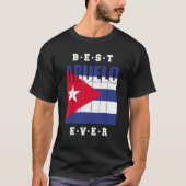 Mens Best Abuelo Ever Cuban Fathers Day Cuba Flag T-shirt (Voorkant)