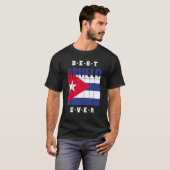 Mens Best Abuelo Ever Cuban Fathers Day Cuba Flag T-shirt (Voorkant volledig)