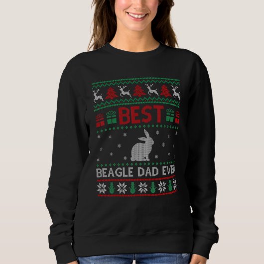 Mens Best Beagle Dad Ever Groep Matching Beagle Da Trui (Voorkant)