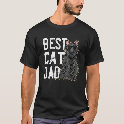 Mens   Best Cat Dad Ever   for at   of Maine Coons T-shirt (Voorkant)