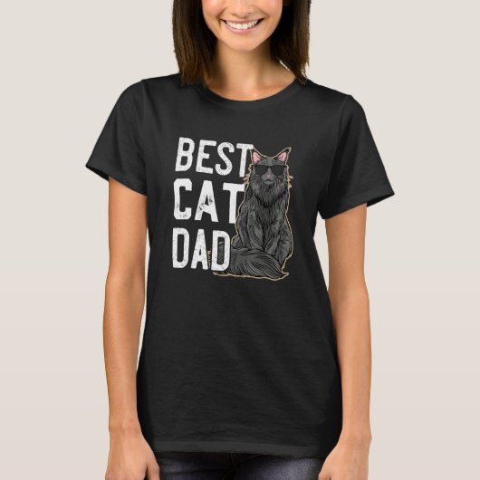 Mens   Best Cat Dad Ever   for at   of Maine Coons T-shirt (Voorkant)