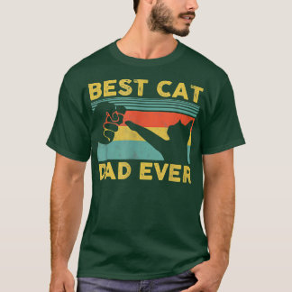 Mens Best Cat Dad Ever Tee Funny Cat Daddy Father' T-shirt