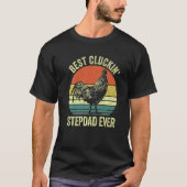 Mens Best cluckin' stepdad ever  rooster clucking  T-shirt (Voorkant)