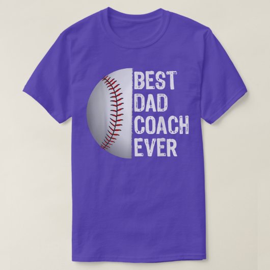 Mens Best Dad Baseball Coach Ever Funny Sport Love T-shirt (Design voorkant)