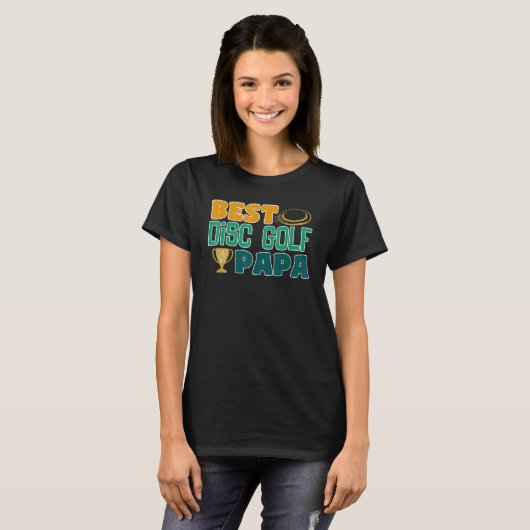 Mens Best Dad By Par Disc Golf T-shirt (Voorkant volledig)