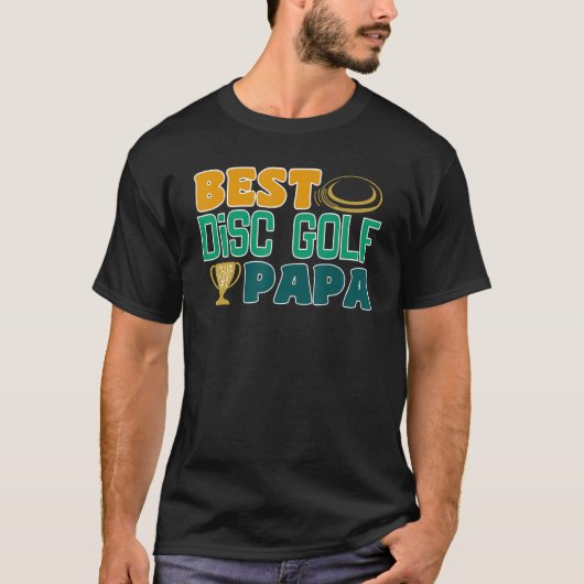 Mens Best Dad By Par Disc Golf T-shirt (Voorkant)