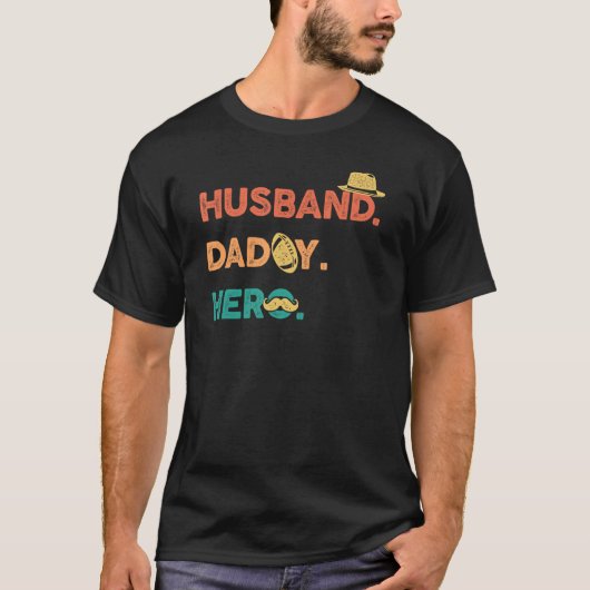 Mens Best Dad Ever Husband, Daddy, Hero T-shirt (Voorkant)