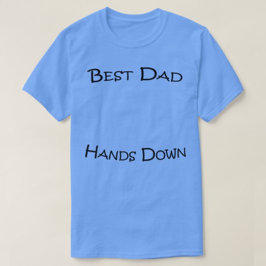 Mens Best Dad Hands Down Craft Hand Prints T-shirt (Design voorkant)