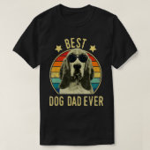 Mens Best Dog Dad Ever Basset Hound Father's Day G T-shirt (Design voorkant)