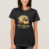 Mens Best Dog Dad Ever Pug Retro Design Proud Vint T-shirt (Voorkant)