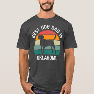 Mens Best Dog Dad In Oklahoma Funny Dog  T-shirt