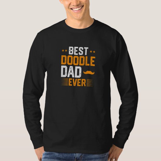 Mens Best Doodle Dad Ever T-shirt (Voorkant)