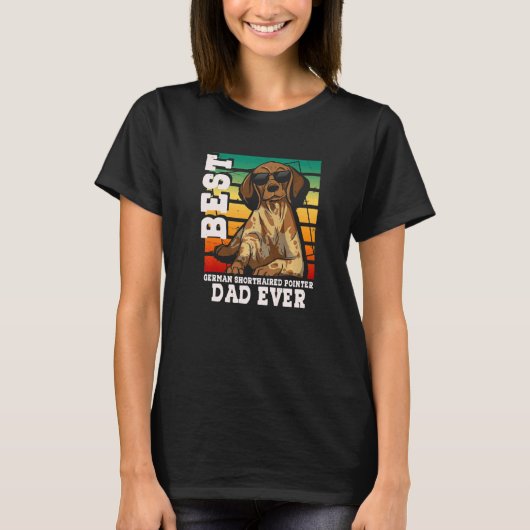 Mens Best German Shorthaired Pointer Dad Ever GSP T-shirt (Voorkant)