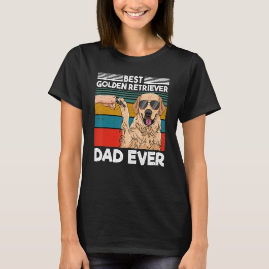 Mens Best Golden Retriever Dad Ever Bester Dog Dad T-shirt (Voorkant)