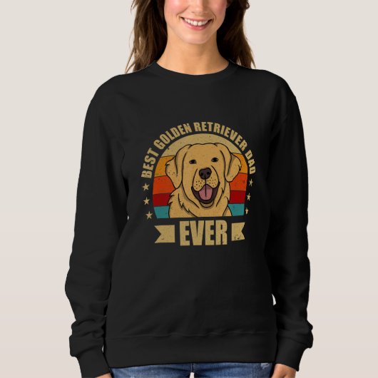 Mens Best Golden Retriever Dad Ever Daddy Dog Trui (Voorkant)