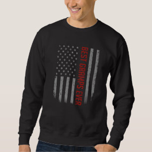 Mens Best Gramps Ever American Flag For Father's Trui