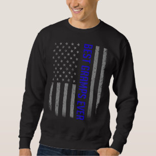 Mens Best Gramps Ever American Flag For Father's Trui