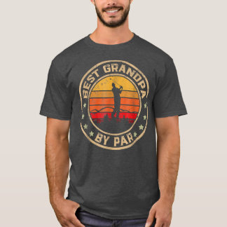 Mens Best Grandpa By Par Father's Day Golf Golfing T-shirt
