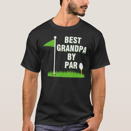 Mens Best Grandpa By Par  Golf Fathers Day Christm T-shirt (Voorkant)