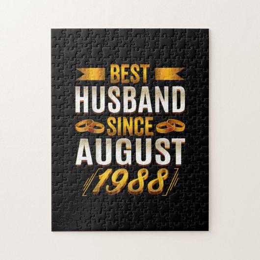 Mens Best Husband Since August 1988 - Funny 32nd Legpuzzel (Verticaal)