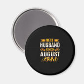 Mens Best Husband Since August 1988 - Funny 32nd Magneet (Voorkant / Achterkant)
