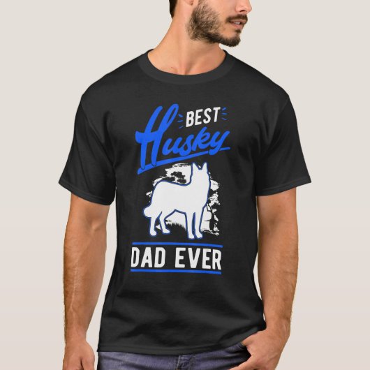 Mens Best Husky Dad Ever Husky Dad T-shirt (Voorkant)