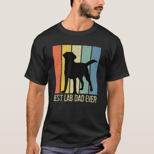 Mens Best Lab Dad Ever Black Labrador Retriever Vi T-shirt (Voorkant)