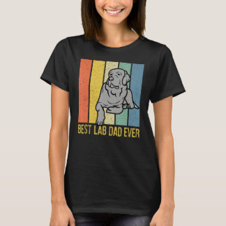 Mens Best Lab Dad Ever Charcoal Labrador Retriever T-shirt