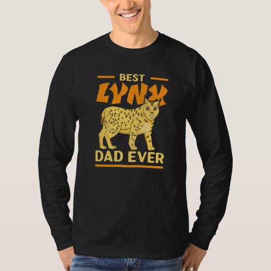Mens Best Lynx Dad Ever Zookeeper Wildlife Animal T-shirt (Voorkant)