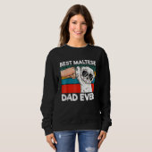 Mens Best Maltese Dad Ever Ghetto Fist Dog Trui (Voorkant volledig)