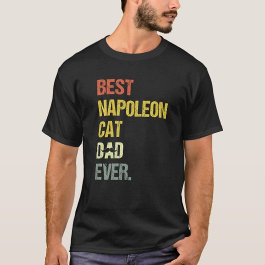 Mens Best Napoleon Cat Dad  Cat T-shirt (Voorkant)